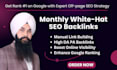 build high quality backlinks, do off page SEO and link building