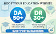 do guest posts on high quality education blogs on dr30 da50