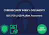 create cybersecurity policy documents and iso 27001 compliance templates