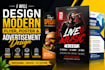 design modern flyer poster and advertisement design