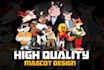 design custom cartoon mascot logo