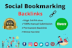 manually do social bookmarking on high da sites