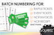 do batch numbering for tickets invoices etc