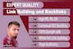 do 50 link building and backlinks in high quality SEO