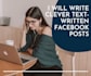 write clever facebook post with amazing text