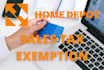 do home depot sales tax exemption