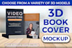 turn your 2d book cover into 3d ebook mockup