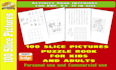 create 100 slice pictures puzzle book for kids and adults