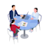 create an vector flat illustration people corporate style