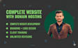 do full website creation with domain and hosting