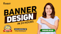 design stunning web banner, and social media banner