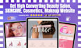 design beauty salon, skincare, makeup, cosmetic, clinic, spa website