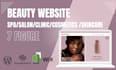 design beauty salon, skincare, makeup, cosmetic store, clinic, spa website