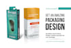 do creative minimal packaging design with mockups