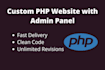create a custom PHP website with admin panel
