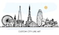 draw custom building, city skyline or storefront line art from your photo
