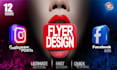 do creative event flyer design for you