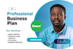 write a complete business plan for startups investors and loans