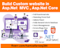 build a custom website in asp dot net mvc and dot net core