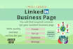 create the best linkedin business page, set up and marketing