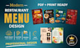 make professional restaurant menu and brochure design