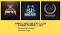 design flat, youtube, twitch, gaming or simple logo