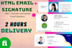 create HTML email signature