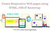 create web page using HTML CSS bootstrap