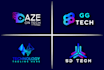 design a modern tech, startup, security, and crypto technology logo