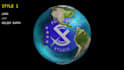 create nice spin globe animation with logo and text