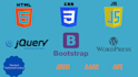 do custom html, CSS, javascript, react js, jquery coding