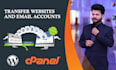 transfer or migrate wordpress website and emails to new domain or hosting