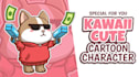 design cute cartoon, emoticon, sticker, kawai, mascot design