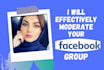 be your facebook group or page admin or moderator