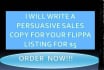 write compelling flippa sales copy for websites or domain
