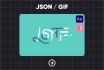 create lottie json lottiefiles or gif logo animation icon like svg in web n app