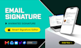 design modern email signature and animated signature in HTML