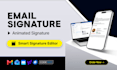 design modern email signature and animated signature in HTML