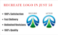 vector your logo or image with extra modifications in 2 hour