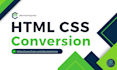 convert PSD, figma, xd to HTML CSS js and tailwind bootstrap responsive