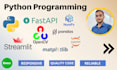 do python programming tasks, and python programming projects