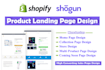 design shopify product landing or collection page using shogun