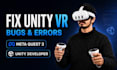 fix unity VR game bugs and errors for meta quest headset