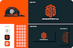 design modern house handyman construction renovation property branding kit logo