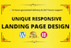 design modern responsive wordpress landing page website using elementor pro