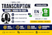 do english to hindi translation and audio or video transcription