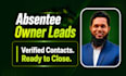 provide real estate absentee owner leads for wholesalers, agents, investors