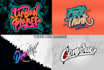 design a custom logo in hand lettering and typographic style