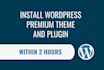install wordpress theme and plugin, wordpress theme customization