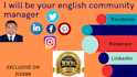 be your english community manager